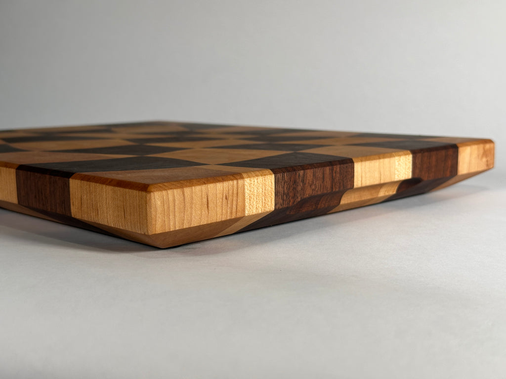 Wave Check - End Grain Cutting Board