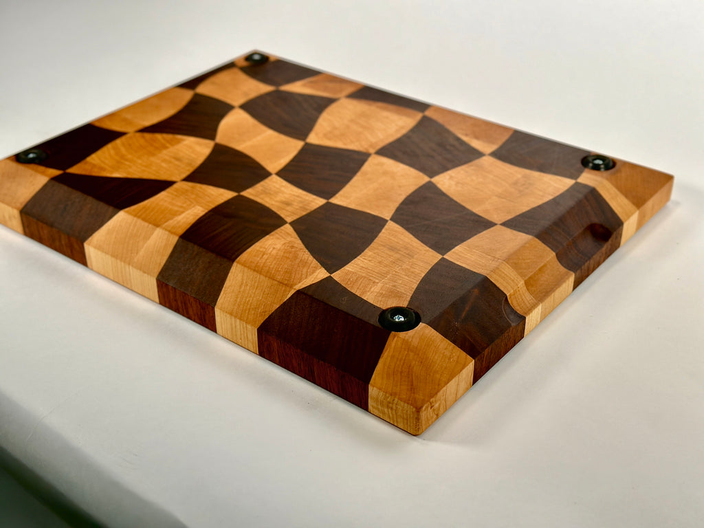 Wave Check - End Grain Cutting Board