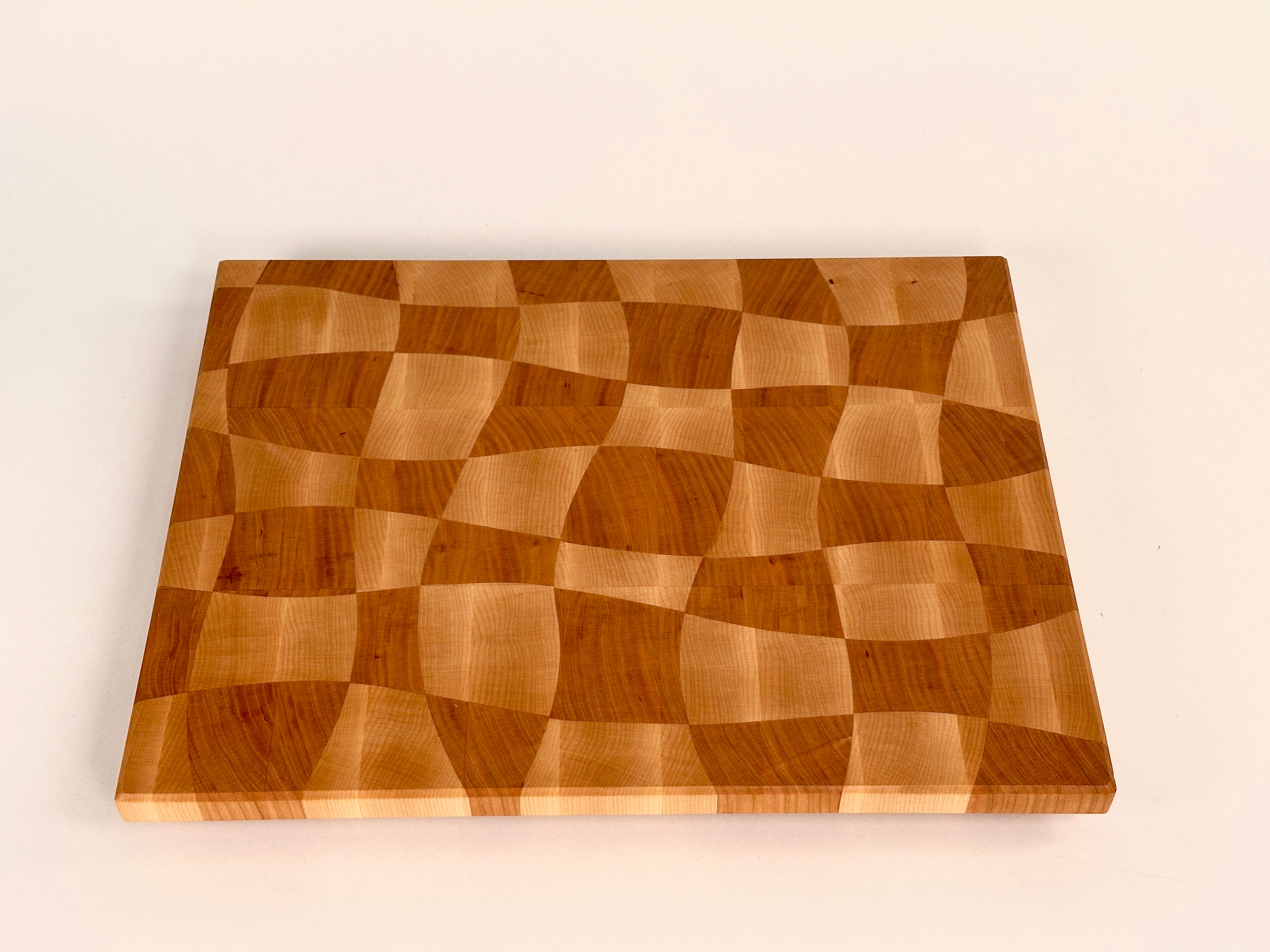 Wave Check - End Grain Cutting Board