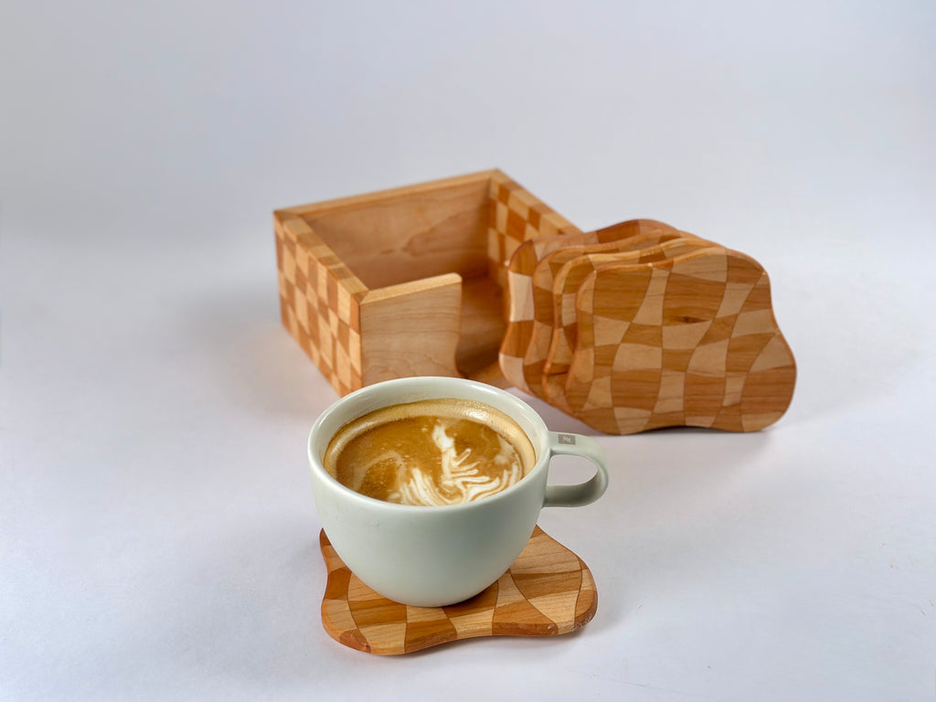 Wave Check Coasters
