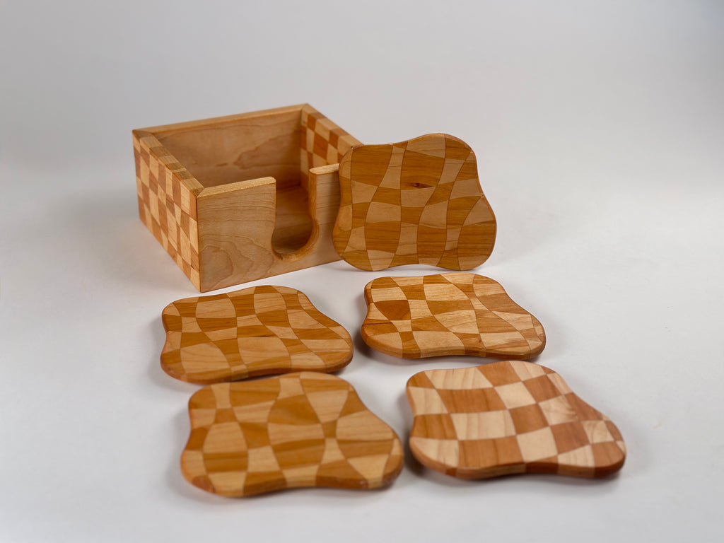 Wave Check Coasters