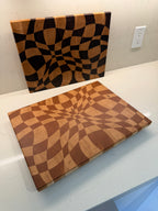 Wave Check - End Grain Cutting Board