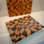 Wave Check - End Grain Cutting Board